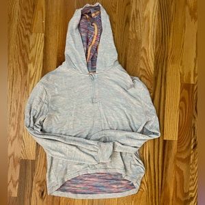 Athleta girl grey 1/4 zip hoodie size XL/14